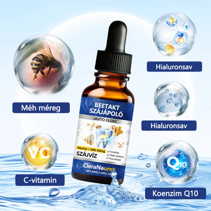 🐝 CleraNaure® BeeTakt Prémium Méhméreg Szájápoló Javító Oldat 🦷 – Q10, Hialuronsav és Természetes Növényi Formula az Egészséges Ínyért és Erősebb Mosolyért
