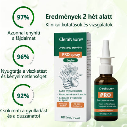 CleraNaure® Gyors Hatású Aranyér PRO Spray 🌿 – Természetes Növényi Formula a Kényelmesebb Ülésért és Mozgásért 🎁
