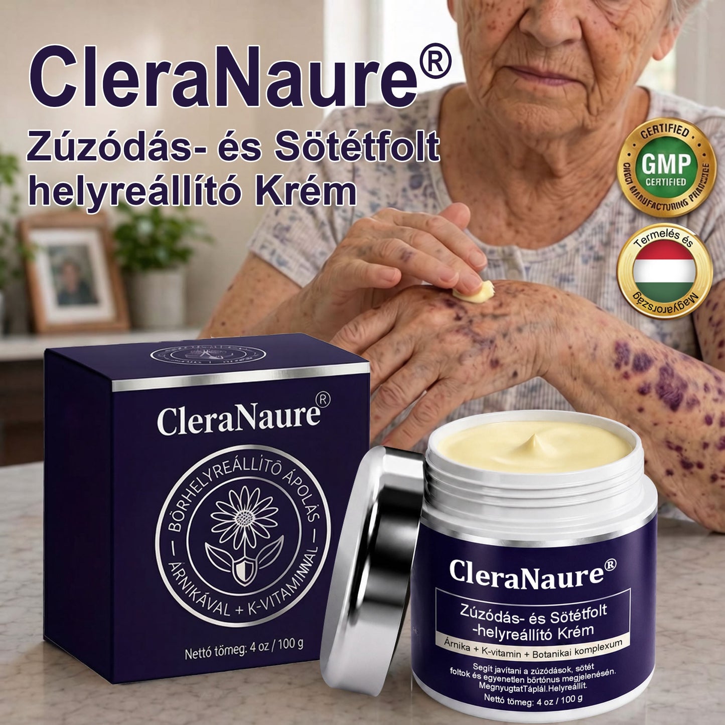 ✨ CleraNaure® Arni-K Recovery Complex | 🌿 Arnica + K-vitaminos Testápoló | 🟣 Zúzódásnyomok & Elszíneződések | 🌑 Sötét & Pigmentfoltok | 💧 Egyenetlen Bőrtónus | 🌸 Mindennapi Ápolás 🔥