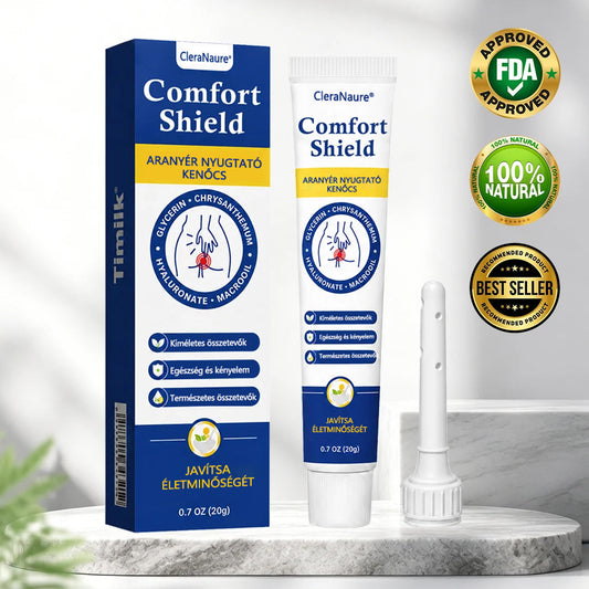 🔥 CleraNaure® ComfortShield Aranyér Nyugtató Kenőcs | Égő, Viszkető & Irritált Bőr Nyugtatására | 🌿 6 Összetevős Komplex | 🛡️ Mindennapi Védő Ápolás