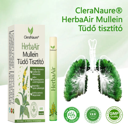 CleraNaure® HerbaAir Mullein Kivonatos Orrinhalátor ⭐ Természetes Gyógynövényes Formula Mindennapi Használatra 🔥