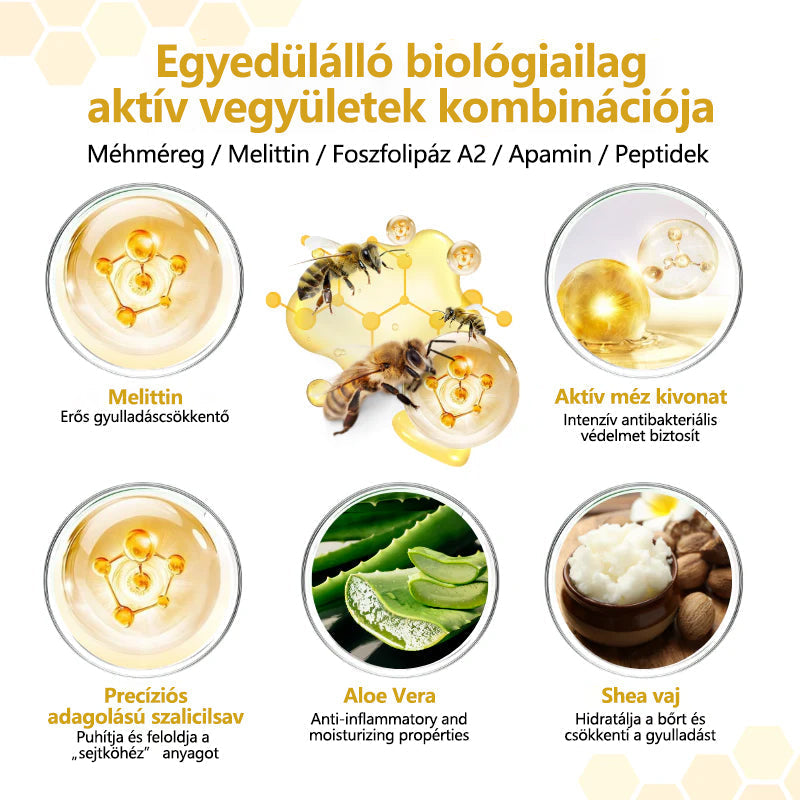 ⚡ 60 Másodperces Viszketéscsillapítás 🐝 CleraNaure® Méhméreg Krém | Természetes Bőrregeneráló Megoldás Pikkelysömörre