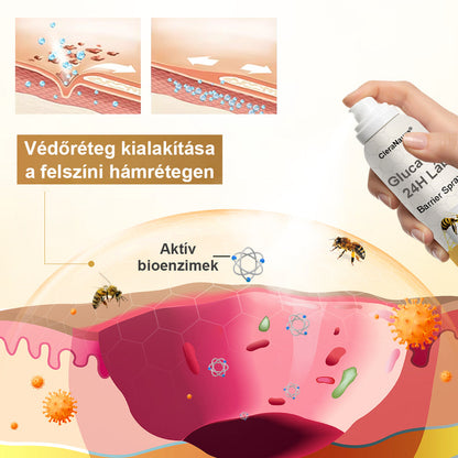 CleraNaure® GlucaVeil 24H Lábvédő Spray 🌿 – Természetes Védőformula Érzékeny és Száraz Láb Bőrének Mindennapi Ápolására 🦶