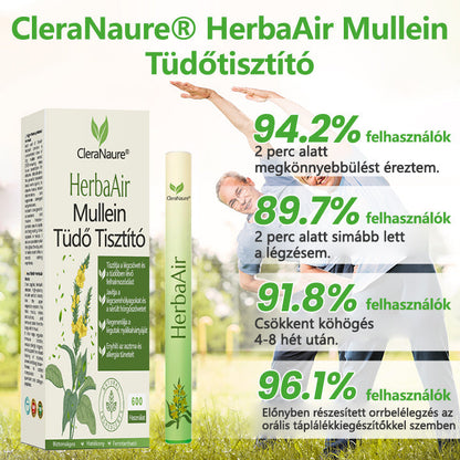 CleraNaure® HerbaAir Mullein Kivonatos Orrinhalátor ⭐ Természetes Gyógynövényes Formula Mindennapi Használatra 🔥