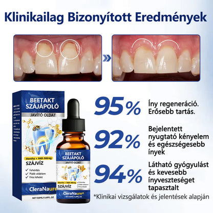 🐝 CleraNaure® BeeTakt Prémium Méhméreg Szájápoló Javító Oldat 🦷 – Q10, Hialuronsav és Természetes Növényi Formula az Egészséges Ínyért és Erősebb Mosolyért