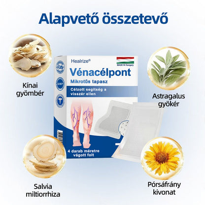 Healrize® VeinTarget™ Mikrotűs Tapasz – Segít Csökkenteni a Lábfáradtságot, Duzzanatot és Támogatja az Egészséges Vénás Keringést 🦵🌿