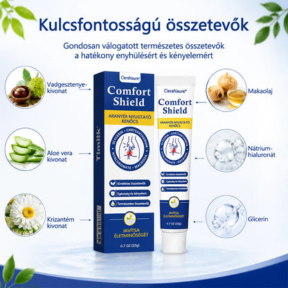 🔥 CleraNaure® ComfortShield Aranyér Nyugtató Kenőcs | Égő, Viszkető & Irritált Bőr Nyugtatására | 🌿 6 Összetevős Komplex | 🛡️ Mindennapi Védő Ápolás