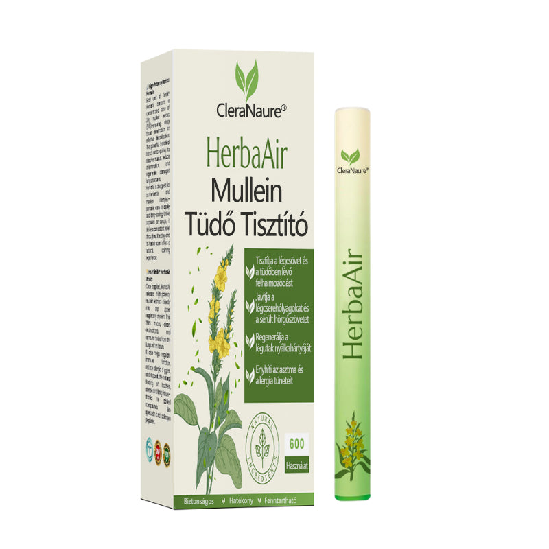 CleraNaure® HerbaAir Mullein Kivonatos Orrinhalátor ⭐ Természetes Gyógynövényes Formula Mindennapi Használatra 🔥
