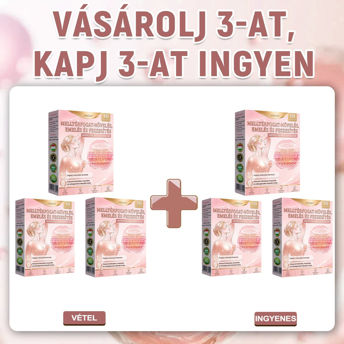 🔥 HISKIN® Nano Mikrotűs Mellvolumen-növelő és Feszesítő Kezelés ✨ Fejlett Nőies Kontúrápoló Rendszer | Kollagénpeptid és Hialuronsav Technológia 🌸