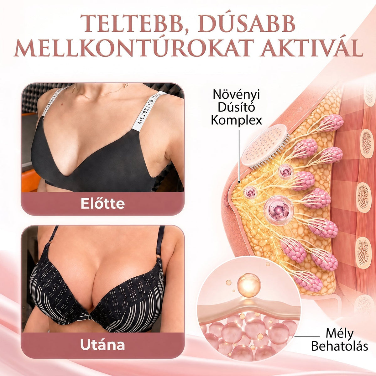 🔥 HISKIN® Nano Mikrotűs Mellvolumen-növelő és Feszesítő Kezelés ✨ Fejlett Nőies Kontúrápoló Rendszer | Kollagénpeptid és Hialuronsav Technológia 🌸