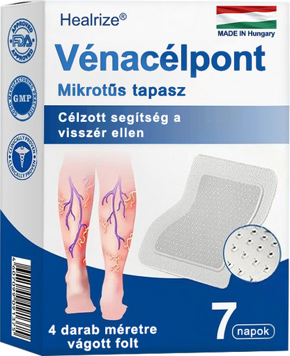 Healrize® VeinTarget™ Mikrotűs Tapasz – Segít Csökkenteni a Lábfáradtságot, Duzzanatot és Támogatja az Egészséges Vénás Keringést 🦵🌿